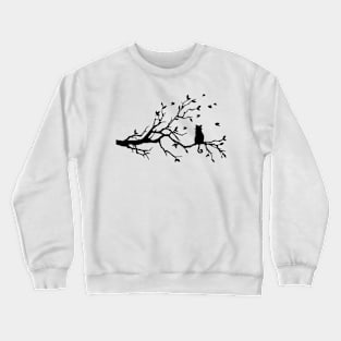 Cat Perched In The Wind Crewneck Sweatshirt